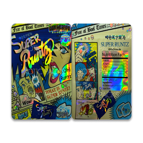 Super Runtz 1 ounce mylar bags