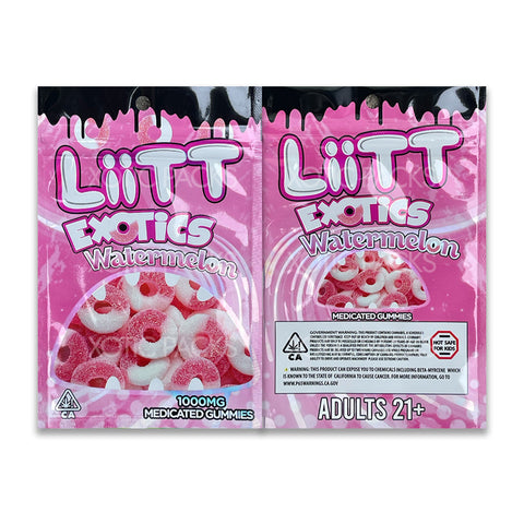 Liit Exotics Watermelon mylar bags edibles packaging