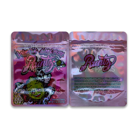 White Cherry Runtz mylar bags 3.5 grams